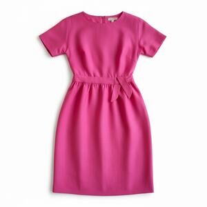 Vtg R & K Originals Pink Silk Pencil Dress 1950’s Sz S/M Buttons Metal Zipper